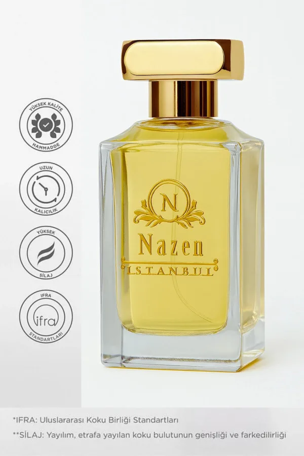 Nazen İstanbul Saray Koleksiyonu Oud - Sandal - Gül Extrait De Parfum Premium Intense 100 ml Unisex Parfüm