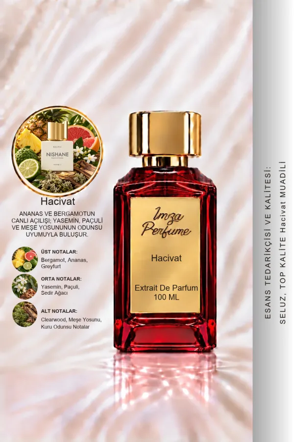 Hacıvat Muadili | Bergamot - Ananas - Yasemin - Misk| Ferah ve Dumansı Intense Extrait Unısex Parfüm