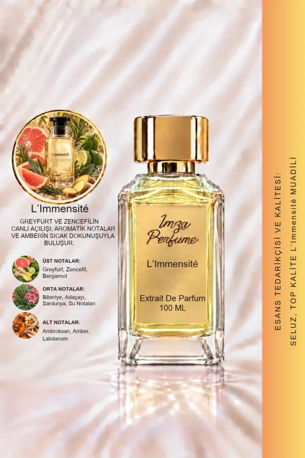 Limmensite Muadili | Greyfurt - Zencefil - Adaçayı - Amber | Temiz ve Fresh Erkek Extrait Parfüm