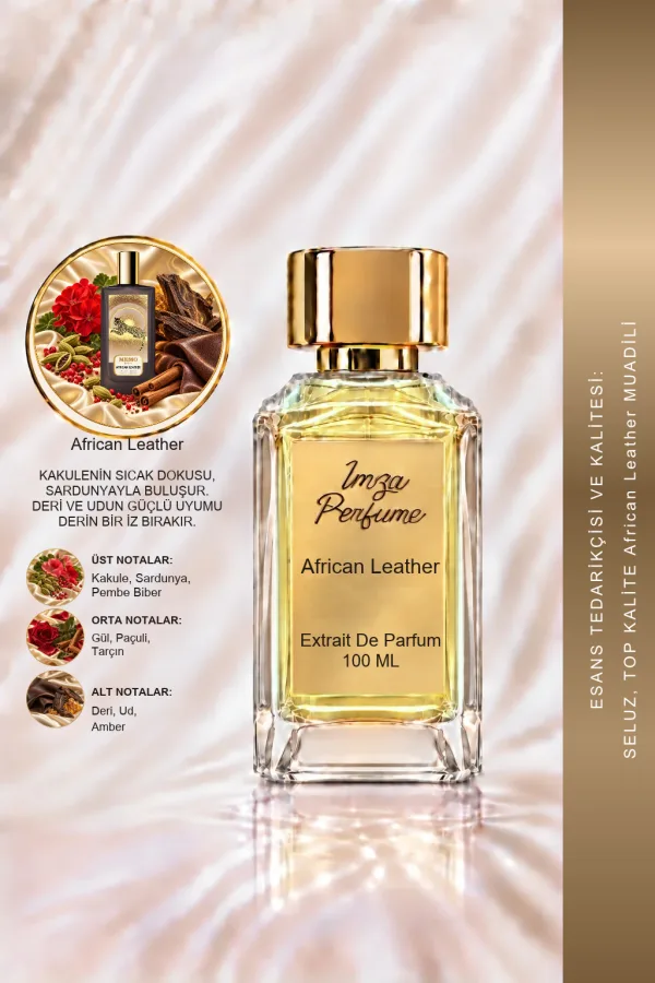 African Leather Muadili | Agarwood - Bergamot - Paçuli- Safran | Deri ve Çekici Intense Extrait Unisex Parfüm