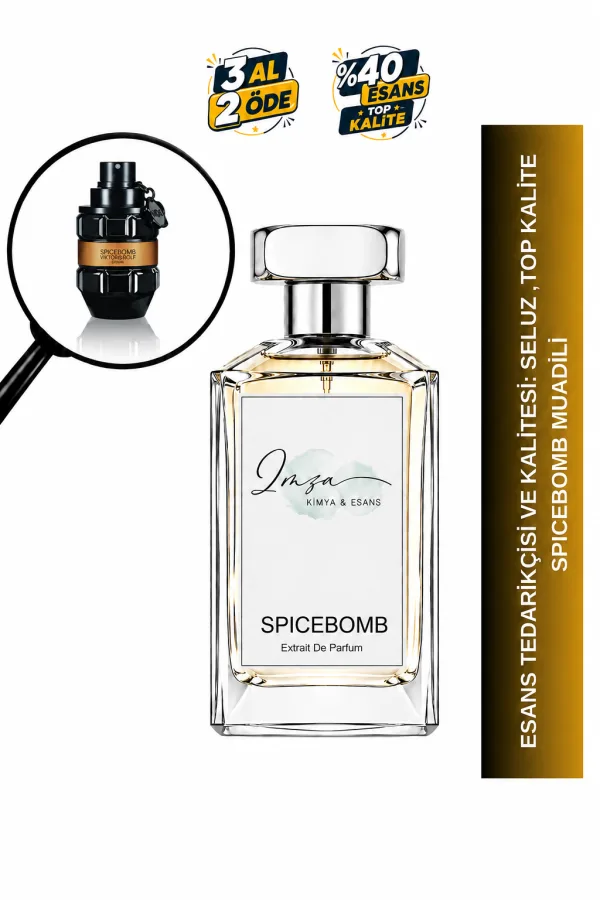Spicebomb | Tarçın - Bergamot - Kırmızı Biber - Tütün | Erkeksi ve Çekici Erkek Extrait Parfüm