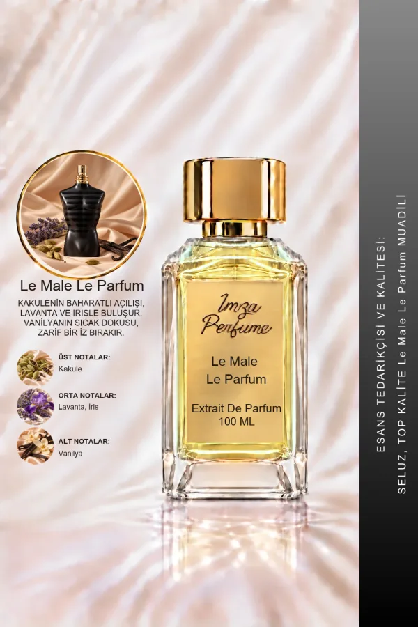 Le Male Le Parfum Muadili | Kakule - Lavanta - Vanilya - Amber | Güçlü ve Etkileyici Erkek Extrait Parfüm