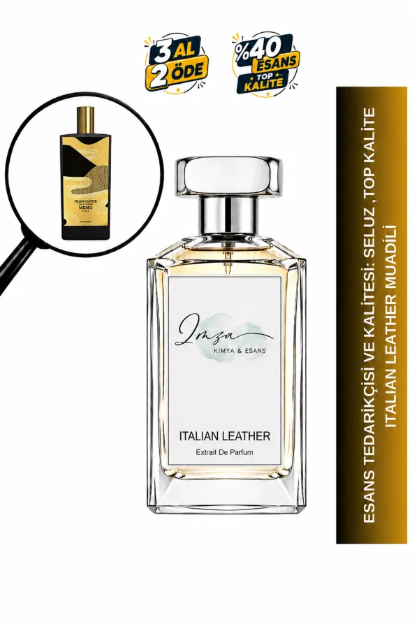 Italian Leather | Vanilya - Misk - Adaçayı - Kasnı Otu | Aromatik ve Farklı Unisex Extrait Parfüm
