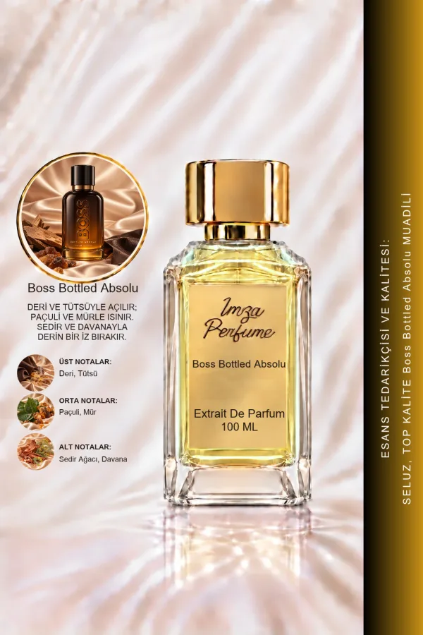 Boss Bottled Absolu Muadili | Tütsü - Paçuli - Mür - Sedir Ağacı | Deri ve Odunsu Intense Extrait Parfüm