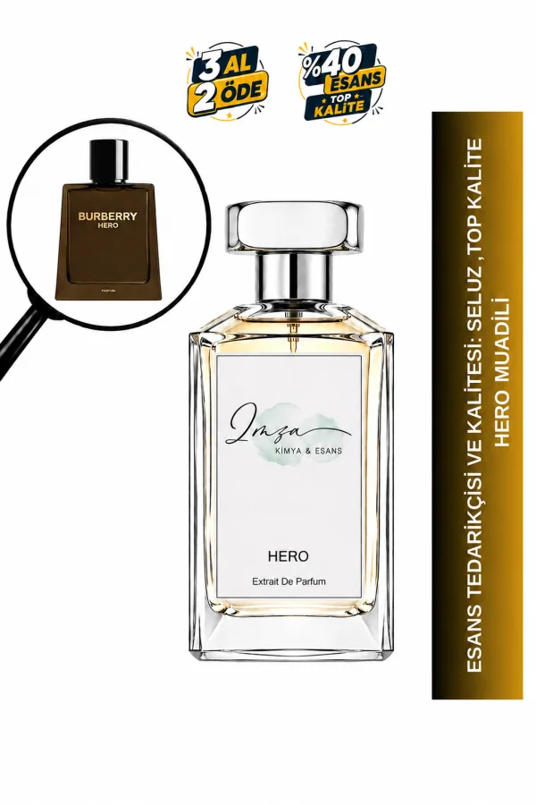 Hero | Sedir Ağacı- Bergamot - Sipriol Yağı | Yoğun ve Güçlü İntense EDP Erkek Parfüm