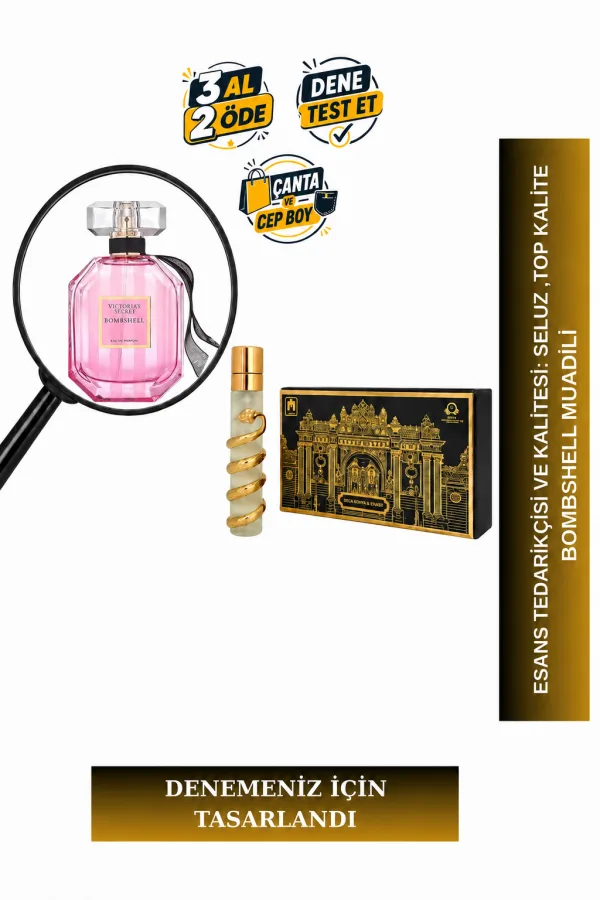 Bombshell Muadili Tanışma | Yaban Mersini - Armut - Menekşe - Şakayık | Cesur ve Taze Kadın Extrait De Parfum