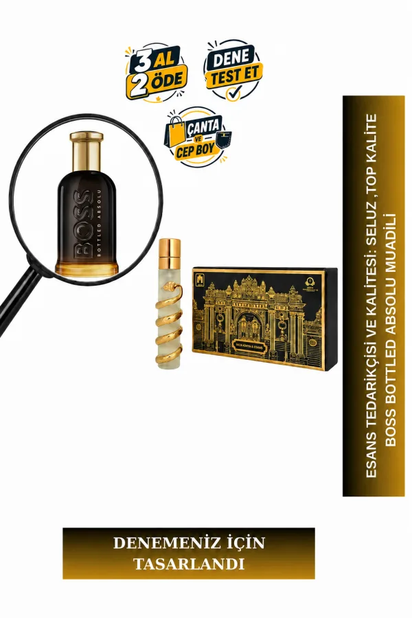 Boss Bottled Absolu Muadili Tanışma | Tütsü - Paçuli - Mür - Sedir Ağacı | Deri ve Odunsu Erkek Extrait De Parfum