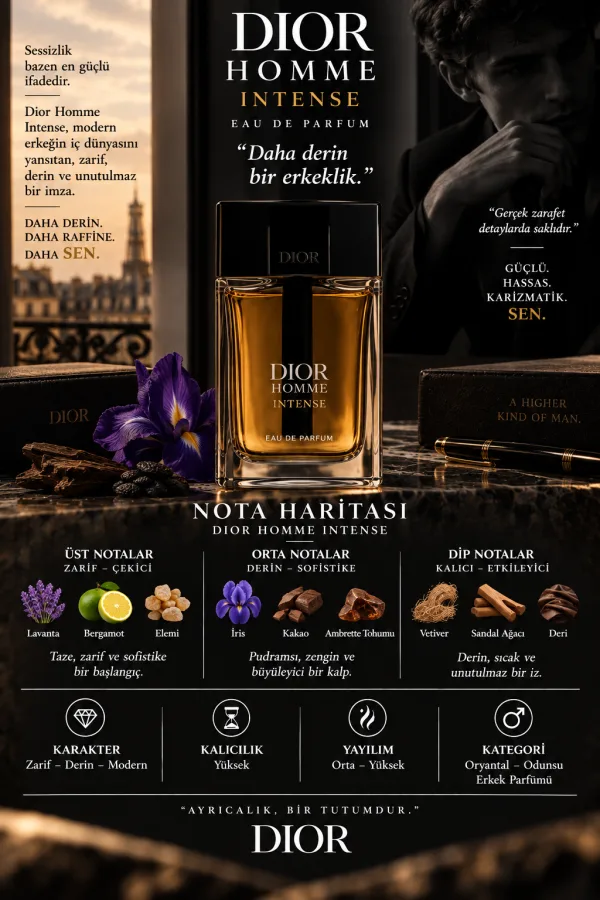 Dior Homme İntense Muadili Parfüm Esansı - Intense Homme 67432 - Üretici Seluz