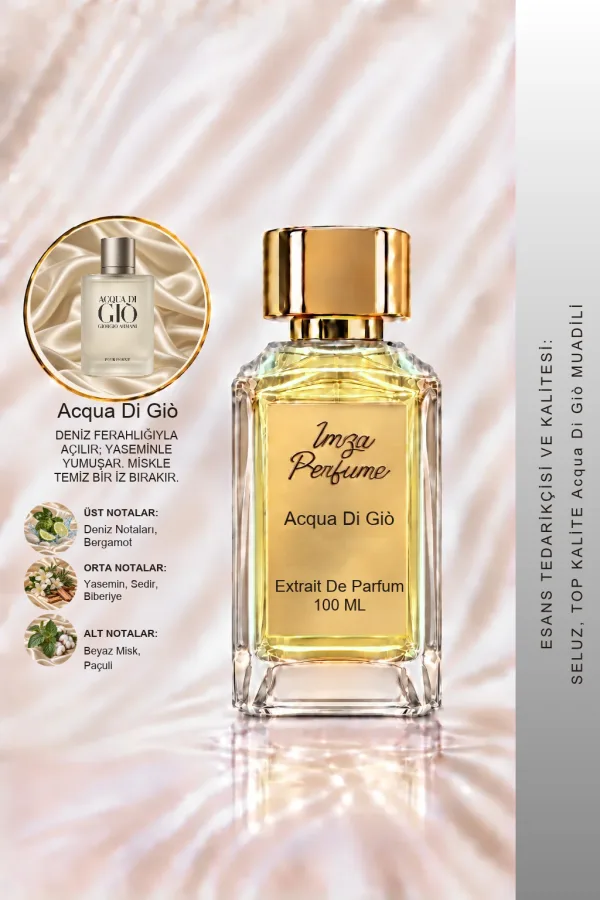 Acqua Di Gio Muadili | Bergamot - Deniz Notaları - Yasemin | Ferah ve Zamansız Intense Erkek Extrait De Parfum