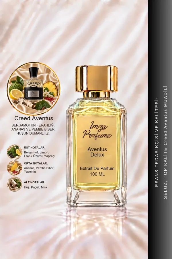 - Delux - Creed Aventus Muadili | Ananas – Bergamot – Huş Ağacı – Misk | Ferah ve Karizmatik Intense Erkek Extrait De Parfüm