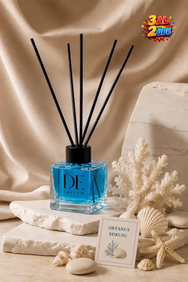Okyanus Esintisi Kokulu Dekoratif 120 ml Bambu Çubuklu Oda Kokusu