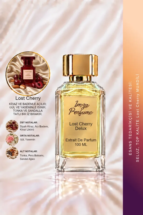 - Delux - Tom Ford Lost Cherry Muadili | Vişne – Badem – Tonka – Vanilya | Tatlı ve Çekici Intense Kadın Extrait Parfüm