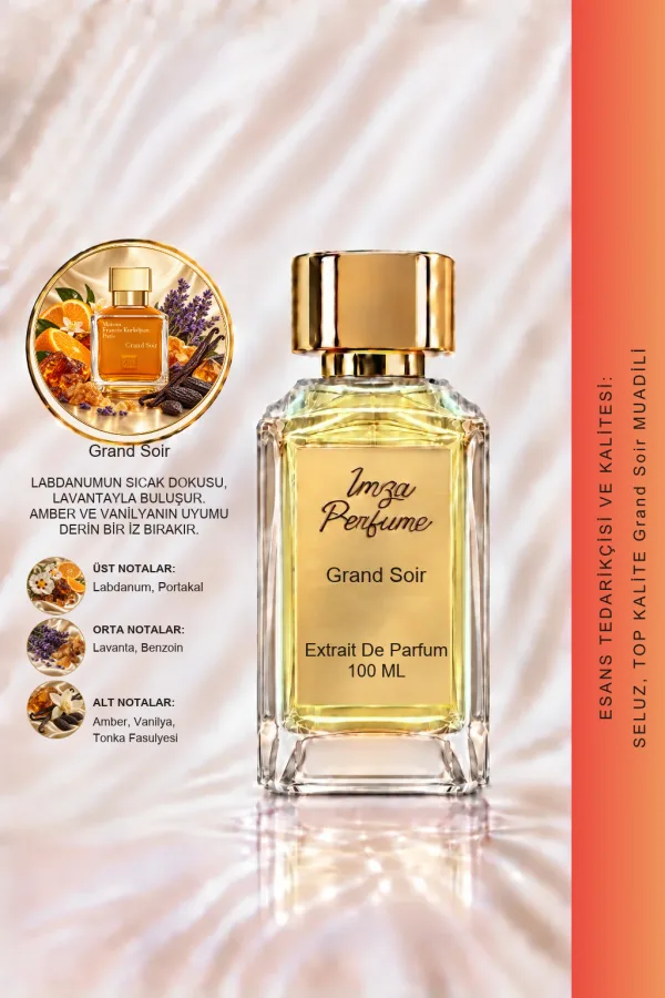 Grand Soir Muadili | Amber – Benzoin – Vanilya – Tonka Fasulyesi | Sıcak ve Sofistike Intense Unisex Extrait De Parfüm