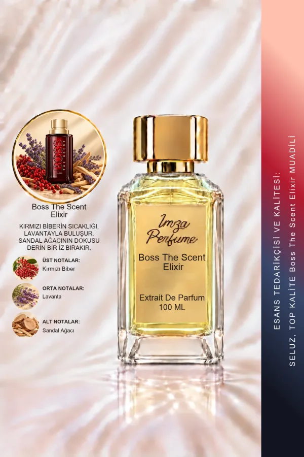 Boss The Scent Elixir Muadili | Pimento – Lavanta – Sandal Ağacı – Amber | Baharatlı ve Maskülen Intense Erkek Extrait De Parfüm