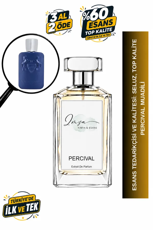 - Delux - Percival Muadili | Bergamot – Mandalina – Lavanta – Tonka Fasulyesi | Ferah ve Karizmatik Intense Erkek Delux Parfüm