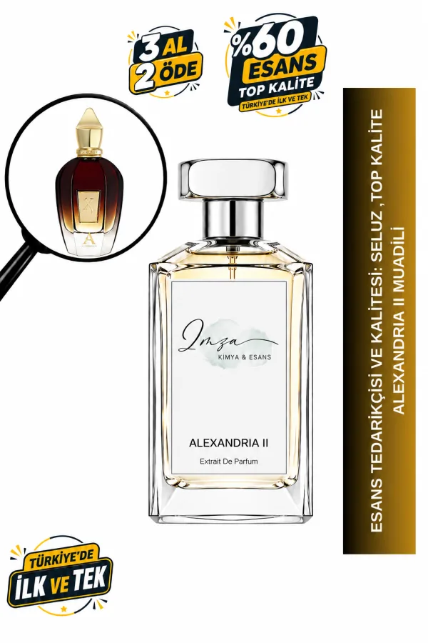 - Delux - Alexandria II Muadili | Gül Ağacı – Lavanta – Oud – Amber | Lüks ve Sofistike Intense Unisex Delux Parfüm