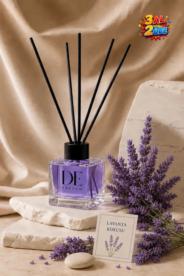Lavanta Kokulu Dekoratif 120 ml Bambu Çubuklu Oda Kokusu