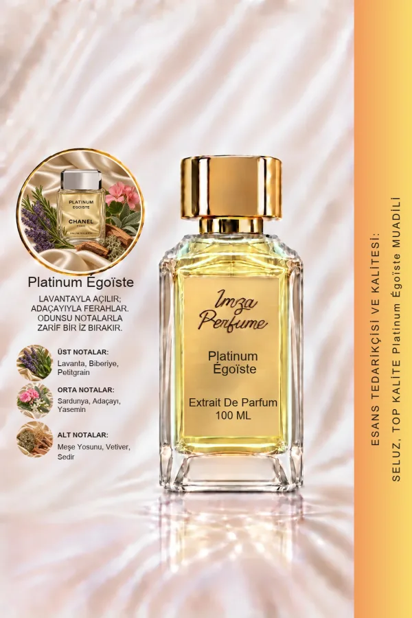 Platinum Egoiste Muadili | Lavanta – Biberiye – Sardunya – Vetiver | Ferah ve Maskülen Intense Erkek Extrait De Parfüm