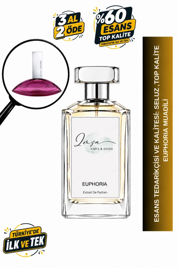 - Delux - Euphoria Muadili | Nar – Orkide – Lotus – Amber | Gizemli ve Çekici Intense Kadın Delux Parfüm
