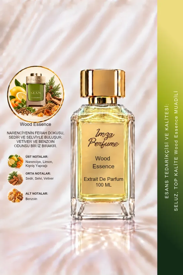 Wood Essence Muadili | Narenciye – Selvi – Sedir Ağacı – Vetiver | Odunsu ve Ferah Intense Erkek Extrait De Parfüm
