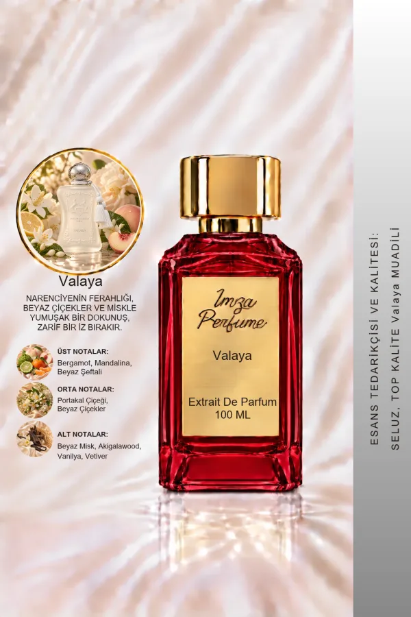 Valaya Muadili | Beyaz Şeftali – Bergamot – Portakal Çiçeği – Misk | Temiz ve Zarif Intense Kadın Extrait De Parfüm