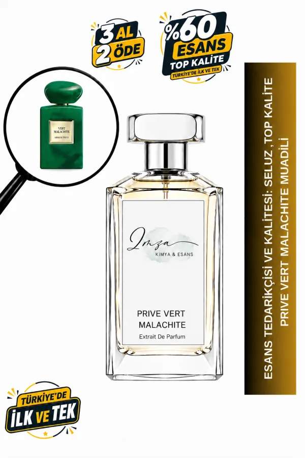 - Delux - Prive Vert Malachite Muadili | Zambak – Yasemin Sambac – Acı Portakal – Vanilya | Temiz ve Zarif Intense Kadın Delux Parfüm