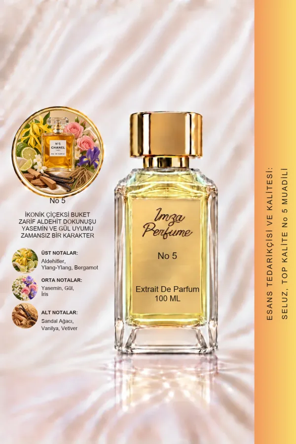 No 5 Muadili | Aldehitler – Neroli – Yasemin – Sandal Ağacı | Klasik ve Zarif Intense Kadın Extrait De Parfüm