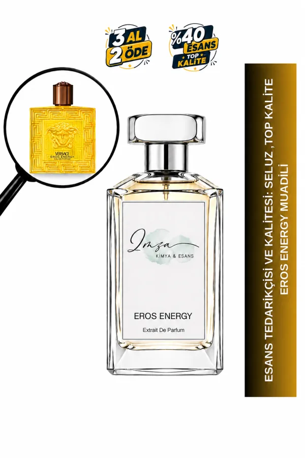 Eros Energy Muadili | Limon – Bergamot – Kan Portakalı – Misk | Enerjik ve Ferah Intense Erkek Extrait De Parfüm