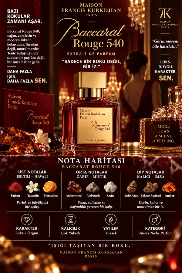 Baccarat 540 Muadili Parfüm Esansı - Red Crystal 65565 - Üretici Seluz