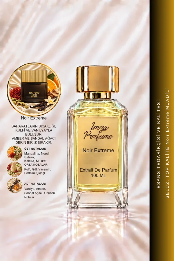 Noir Extreme Muadili | Kakule – Kulfi – Amber – Vanilya | Sıcak ve Çekici Intense Erkek Extrait De Parfüm