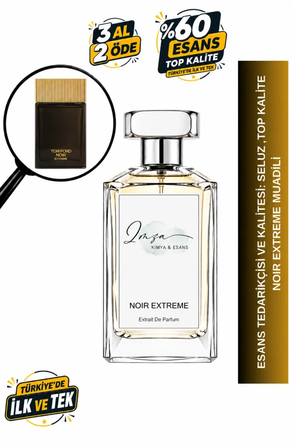 - Delux - Noir Extreme Muadili | Kakule – Kulfi – Amber – Vanilya | Sıcak ve Çekici Intense Erkek Delux Parfüm