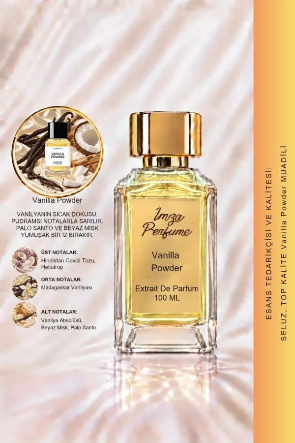 Vanilla Powder Muadili | Vanilya - Hindistan Cevizi - Palo Santo - Misk | Pudramsı ve Yumuşak Intense Unisex Extrait De Parfum