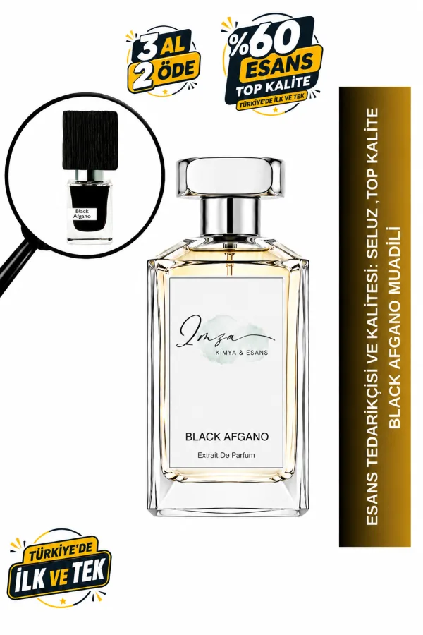 - Delux - Black Afgano Muadili | Reçine - Oud - Tütün - Amber | Aura ve Karanlık Intense Unisex Delux Parfüm