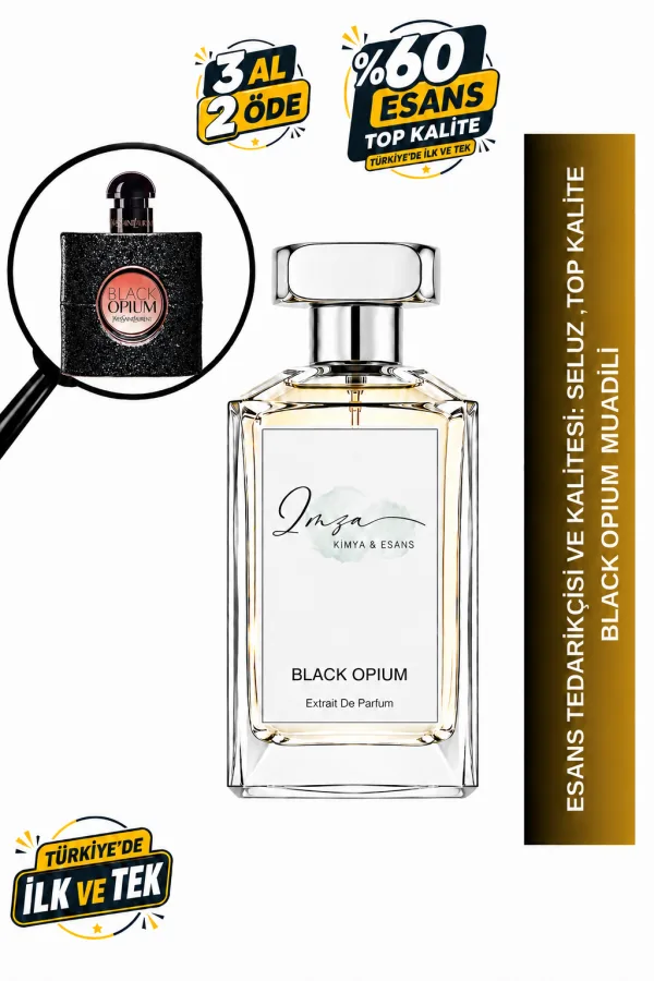 - Delux - Black Opium Muadili | Vanilya - Paçuli - Yasemin - Portakal | Büyüleyici ve Çiçeksi Intense Kadın Delux Parfüm