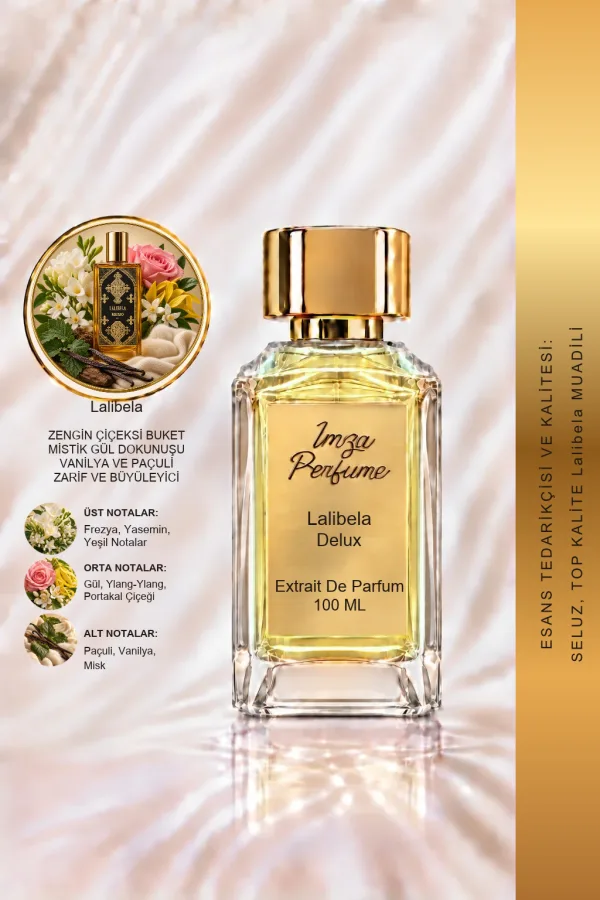 - Delux - Lalibela Muadili | Hindistan Cevizi - Orkide - Paçuli - Gül | Yumuşak ve Ferah Intense Unisex Delux Parfüm