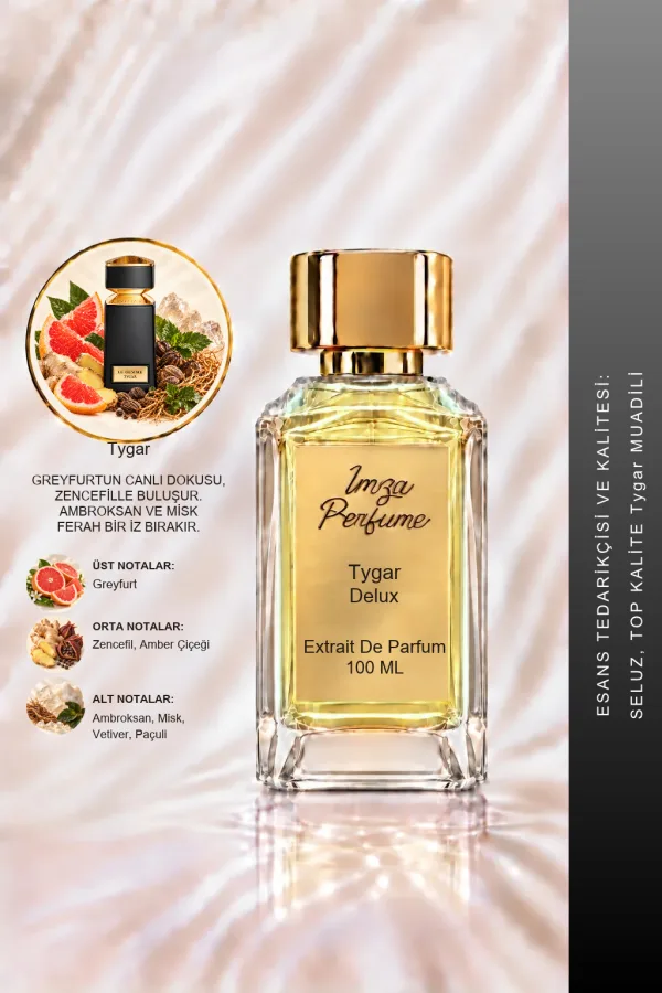 - Delux - Tygar Muadili | Portakal - Zencefil - Misk - Amber | Ferah ve Enerjik Intense Erkek Delux Parfüm