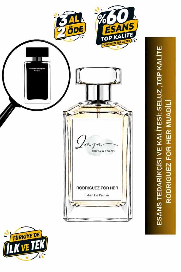 - Delux - Rodriguez For Her Muadili | Vişne - Frezya - Vanilya - Misk | Etkileyici ve Gizemli Intense Kadın Delux Parfüm
