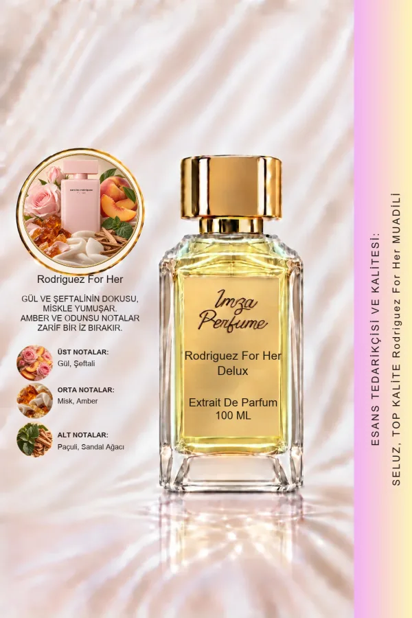 - Delux - Rodriguez For Her Muadili | Vişne - Frezya - Vanilya - Misk | Etkileyici ve Gizemli Intense Kadın Delux Parfüm