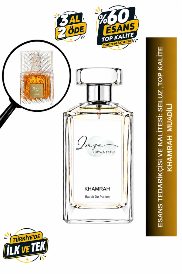 - Delux - Khamrah Muadili | Tarçın - Vanilya - Pralin | Sıcak ve Baştan Çıkarıcı Intense Unisex Delux Parfüm