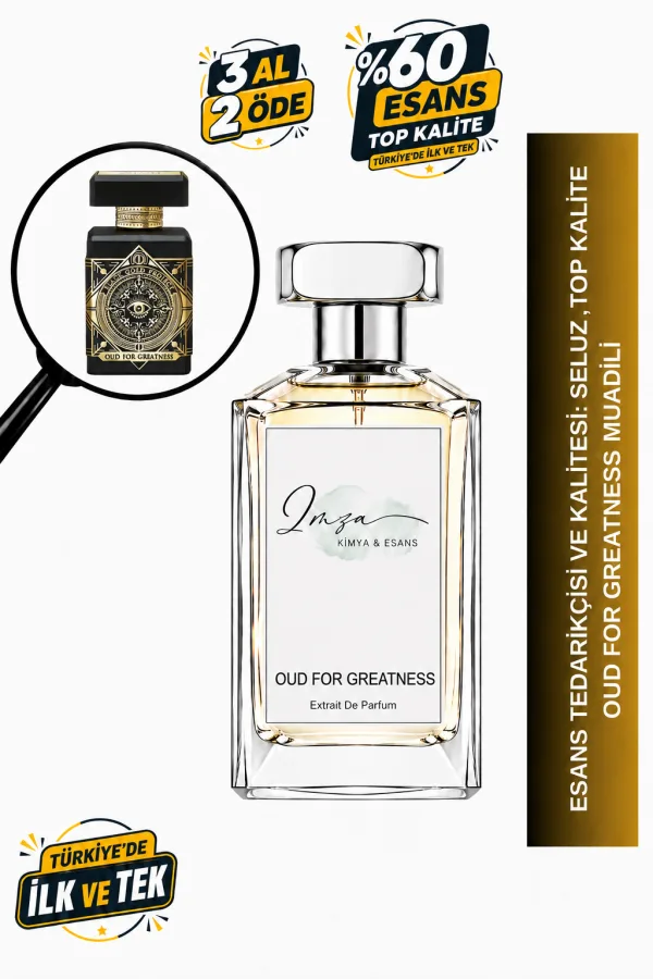 - Delux - Oud For Greatness Muadili | Safran - Oud - Paçuli - Misk | Cesur ve Büyüleyici Intense Erkek Delux Parfüm