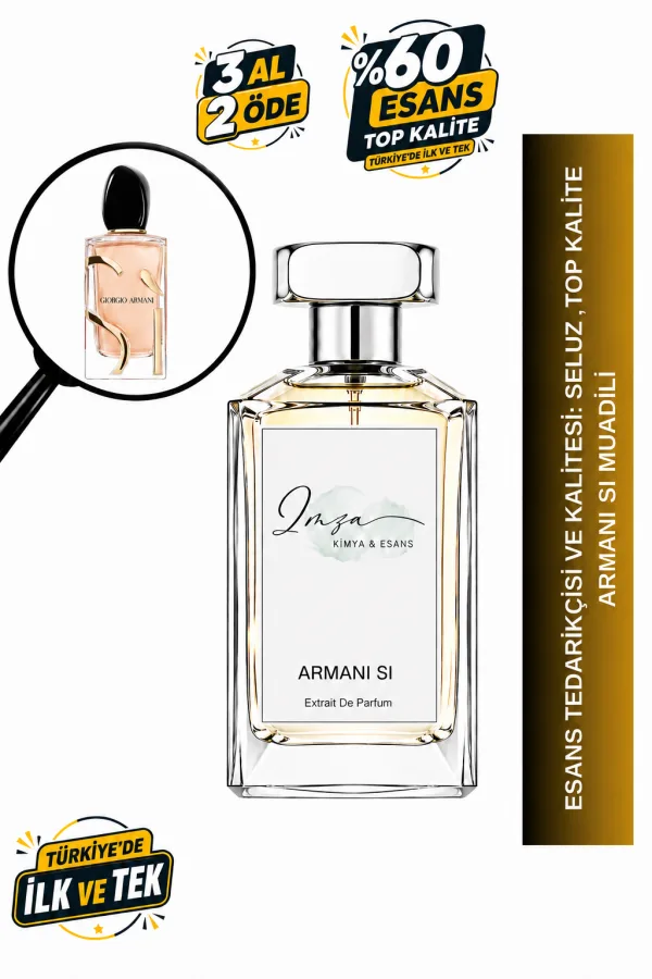 - Delux - Armani Si Muadili | Frenk Üzümü - Neroli - Vanilya - Amber | Modern ve Eşsiz Intense Kadın Delux Parfüm