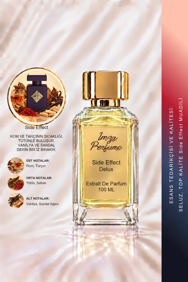 - Delux - Side Effect Muadili | Vanilya - Paçuli - Rom - Tonka Fasulyesi | Sıcak ve Derin Intense Unisex Delux Parfüm