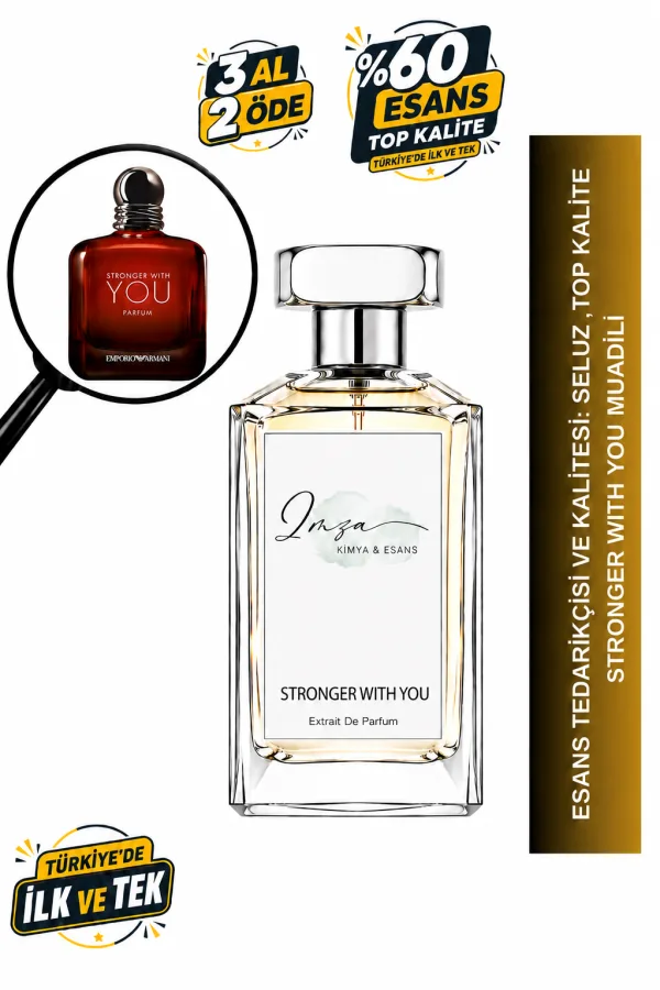 - Delux - Stronger With You Muadili | Vanilya - Kestane - Tarçın | Sıcak ve Çekici Intense Erkek Delux Parfüm