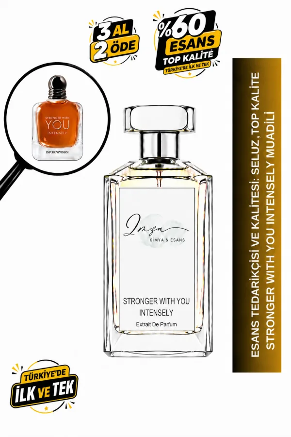 - Delux - Stronger With You Intensely Muadili | Vanilya - Kestane - Tarçın | Sıcak ve Çekici Intense Erkek Delux Parfüm