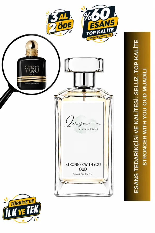 - Delux - Stronger With You Oud Muadili | Oud - Vanilya - Lavanta | Yoğun ve Maskülen Intense Erkek Delux Parfüm
