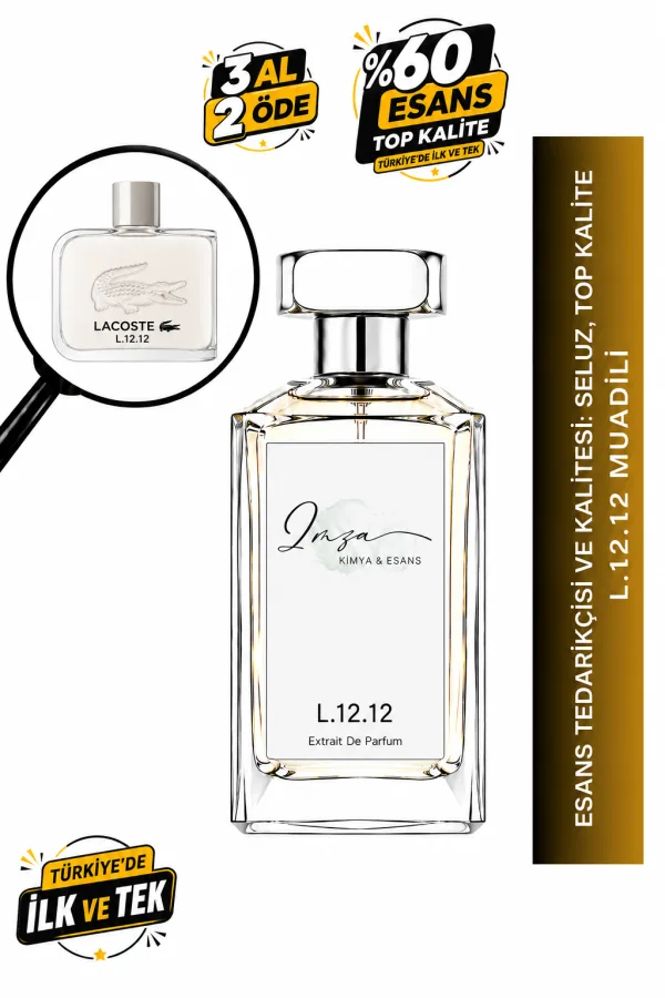 - Delux - White L.12.12 Muadili | Greyfurt - Biberiye - Kakule - Sedir Ağacı | Ferah ve Temiz Intense Erkek Delux Parfüm