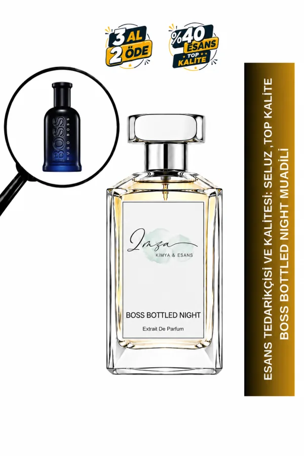 Boss Bottled Night Muadili | Lavanta - Huş Ağacı - Menekşe - Misk | Maskülen ve Çekici Intense Erkek Extrait De Parfum