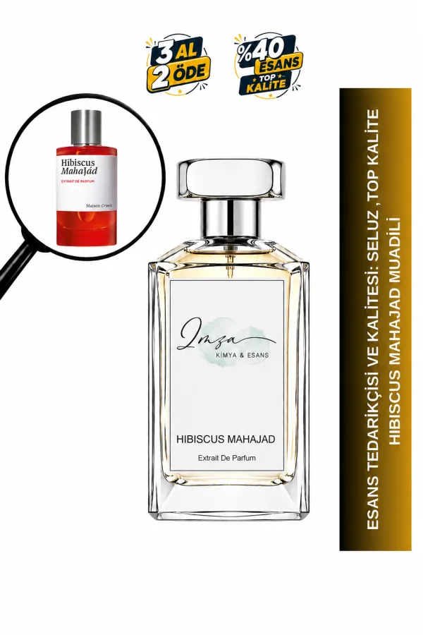 Hibiscus Mahajád Muadili | Hibiskus - Gül - Vanilya - Deri | Çiçeksi ve Baştan Çıkarıcı Intense Unisex Extrait De Parfum