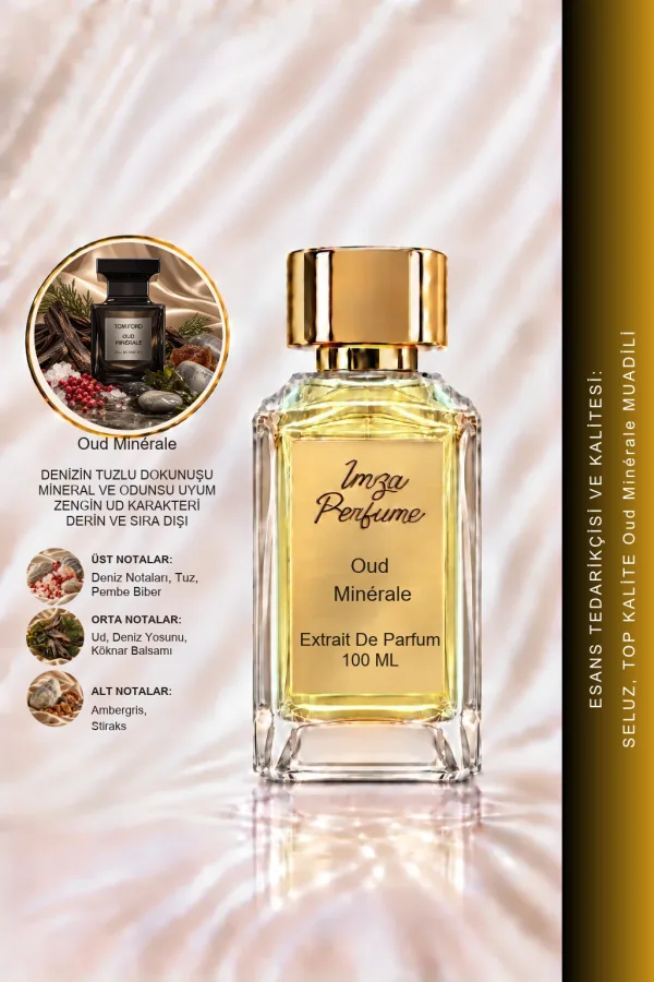 Oud Minérale Muadili | Deniz Notaları - Oud - Deniz Tuzu - Ambergris | Mineral ve Odunsu Intense Unisex Extrait De Parfum