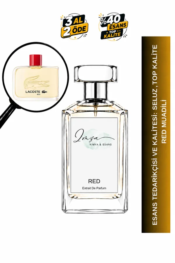 Lacoste Red Muadili | Yeşil Elma - Çam Ağacı - Paçuli - Vetiver | Ferah ve Sportif Intense Erkek Extrait De Parfum